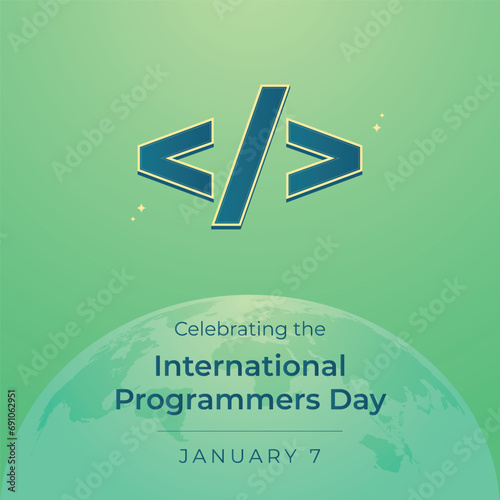 Flyers honoring International Programmers Day or promoting associated events might utilize vector graphics regarding the holiday. design of flyers, celebratory materials.