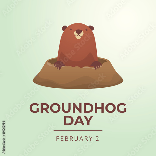 Flyers commemorating Groundhog Day or its associated events can use groundhog day vector graphics. design of flyers, celebratory materials.