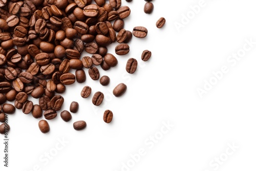 Panoramic coffee beans isolated