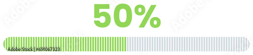 50% Loading. 50% progress bar Infographics vector, 50 Percentage ready to use for web design ux-ui
