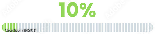 10% Loading. 10% progress bar Infographics vector, 10 Percentage ready to use for web design ux-ui