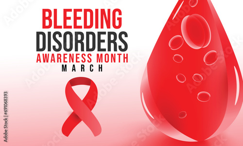 National Bleeding Disorders awareness month. background, banner, card, poster, template. Vector illustration.