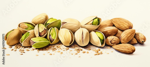Nutshell background organic closeup pistachio green seed ingredient snack nut healthy brown food dry photo