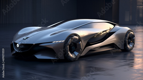a concept car with innovative design elements, showcasing the creativity and forward-thinking nature of automotive technology, portrayed in high definition © Love Mohammad