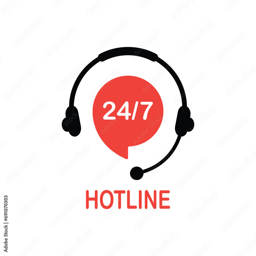 nonstop hotline support with headphones. concept of telemarketing, professional, secretary, live feedback. isolated on white background. flat style trend modern logotype design vector illustration nonstop hotline support with headphones. concept of telemarketing, professional, secretary, live feedback. isolated on white background. flat style trend modern logotype design vector illustration
