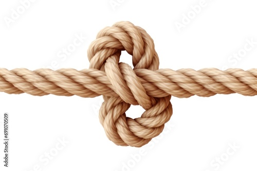 Rope knot isolated on transparent or white background © Lenhard
