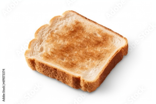 Toast bread slice isolated on transparent or white background