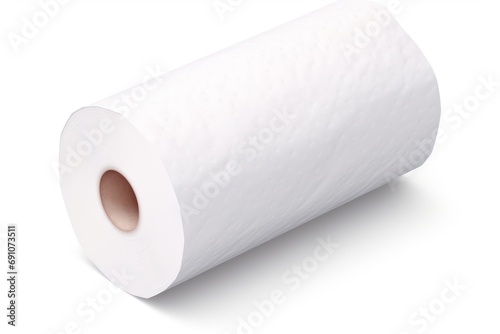 Toilet paper roll isolated on transparent or white background photo