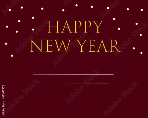 Happy New Year card with fields to fill.
Vector postcard.
Snowflakes.
Vector background