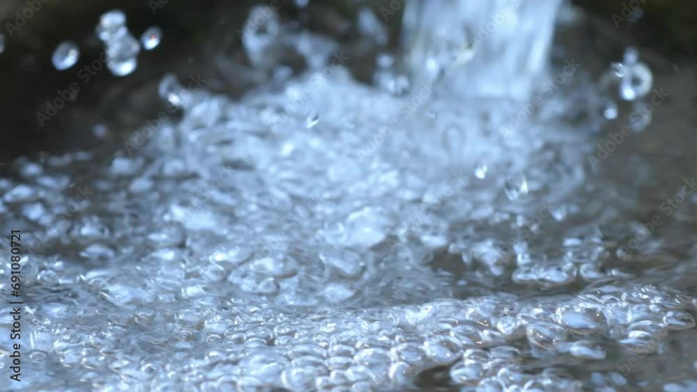 beautiful water bubbles in natural spring water.macro beautiful water bubbles in natural spring water.macro