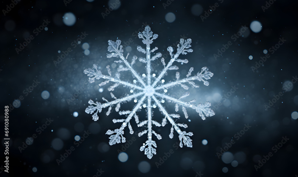 A single snowflake seen close up A single snowflake seen close up