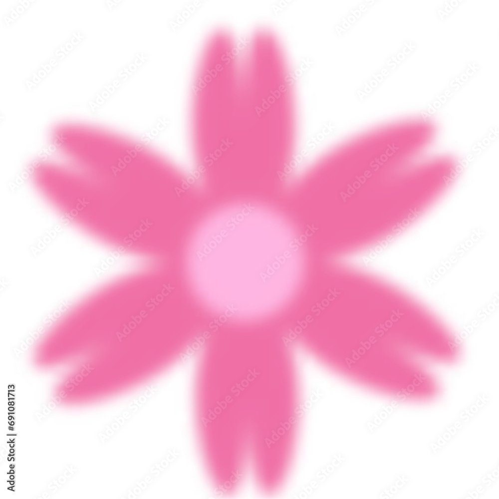 Y2k blurred flower. Gradient aesthetic sticker with soft glow effect and aura. Cute smooth futuristic daisy Y2k blurred flower. Gradient aesthetic sticker with soft glow effect and aura. Cute smooth futuristic daisy
