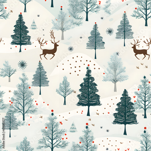 christmas winter pattern for fabric print, paper for wallpaper