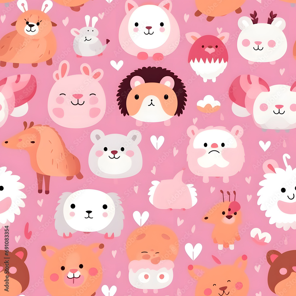 children's illustration patterns, animals, clouds, cute fabric prints, paper for wallpaper children's illustration patterns, animals, clouds, cute fabric prints, paper for wallpaper