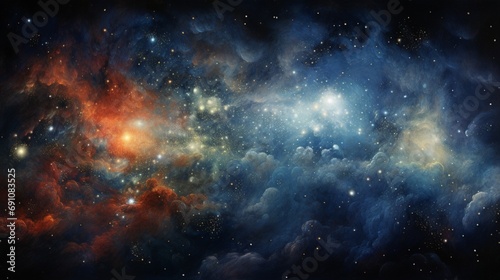 A cosmic panorama capturing the grandeur of a galactic cluster, with numerous galaxies congregating in the cosmic tapestry.