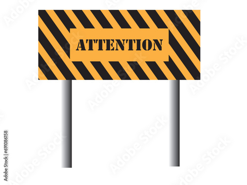 warning sign, warning text, warning text, traffic lane warning sign, attention, cautıon  © pinar
