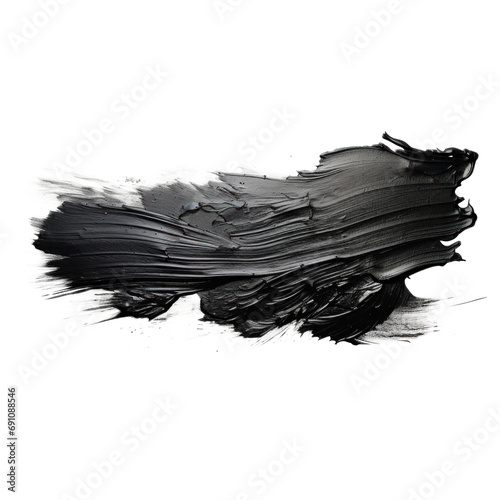 watercolor black brush texture paint stroke isolated