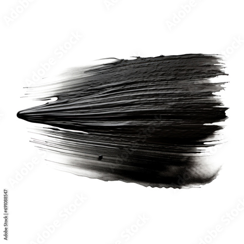 watercolor black brush texture paint stroke isolated