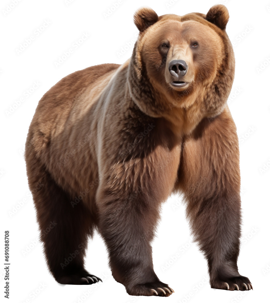 Fototapeta premium brown bear isolated on transparent background