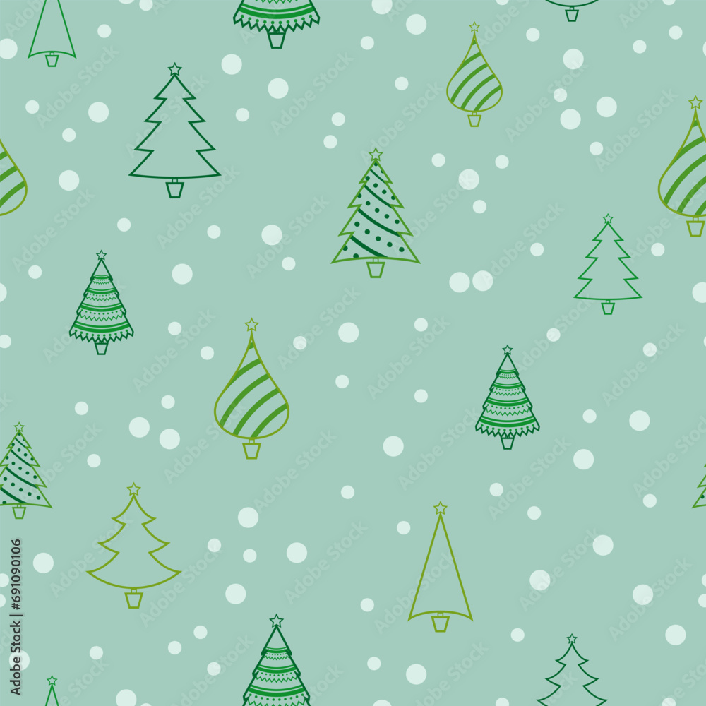 Seamless Christmas and New Year pattern. Winter elements background. Wrap for gifts