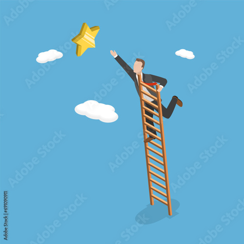3D Isometric Flat Vector Illustration of Business Opportunity, Goals and Dreams