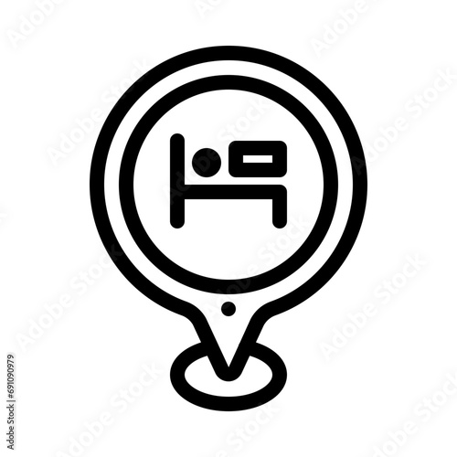 hostel line icon