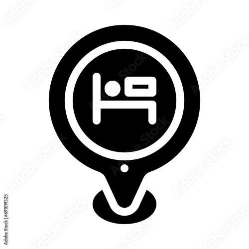 hostel glyph icon