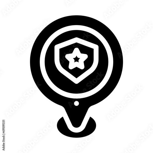 police station glyph icon