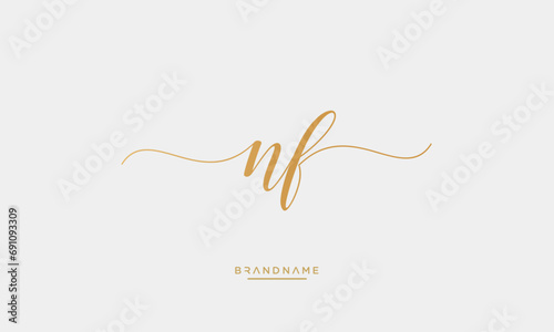 NF or FN Alphabet letters logo monogram photo