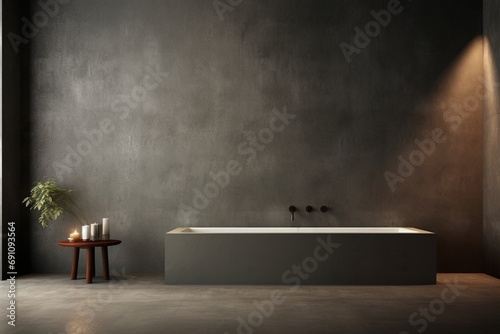 A dark, matte gray epoxy wall texture with a subtle, industrial vibe