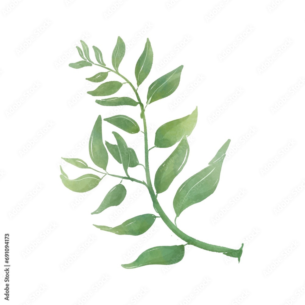 Fototapeta premium watercolor leaves