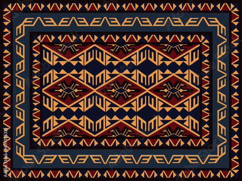 Carpet pattern Persian. Geometric ethnic oriental seamless pattern traditional Design for background. african pattern. rug , tile , wallpaper , Vector illustration. American
