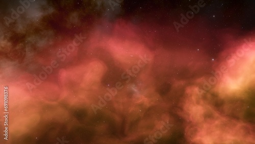 bright nebula, nebula in space, majestic red-purple nebula, beautiful space background 3D render 