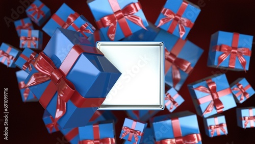 christmas gift boxes photo