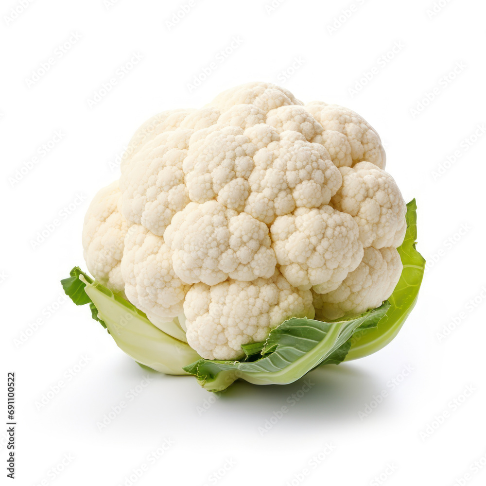 fresh cauliflower on white background fresh cauliflower on white background