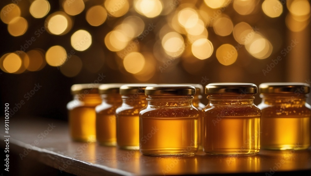 Colorful Honey Jars: A Vibrant Display of Nature’s Sweetness. Generative AI Colorful Honey Jars: A Vibrant Display of Nature’s Sweetness. Generative AI
