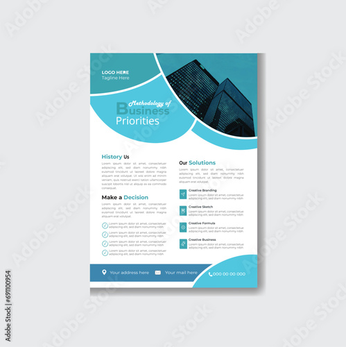 Modern creative business flyer template  set, abstract business flyer, vector template design .