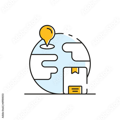  "Global Shipping Icons: Seamlessly Connect Your Business to the World with Worldwide Shipping Services"