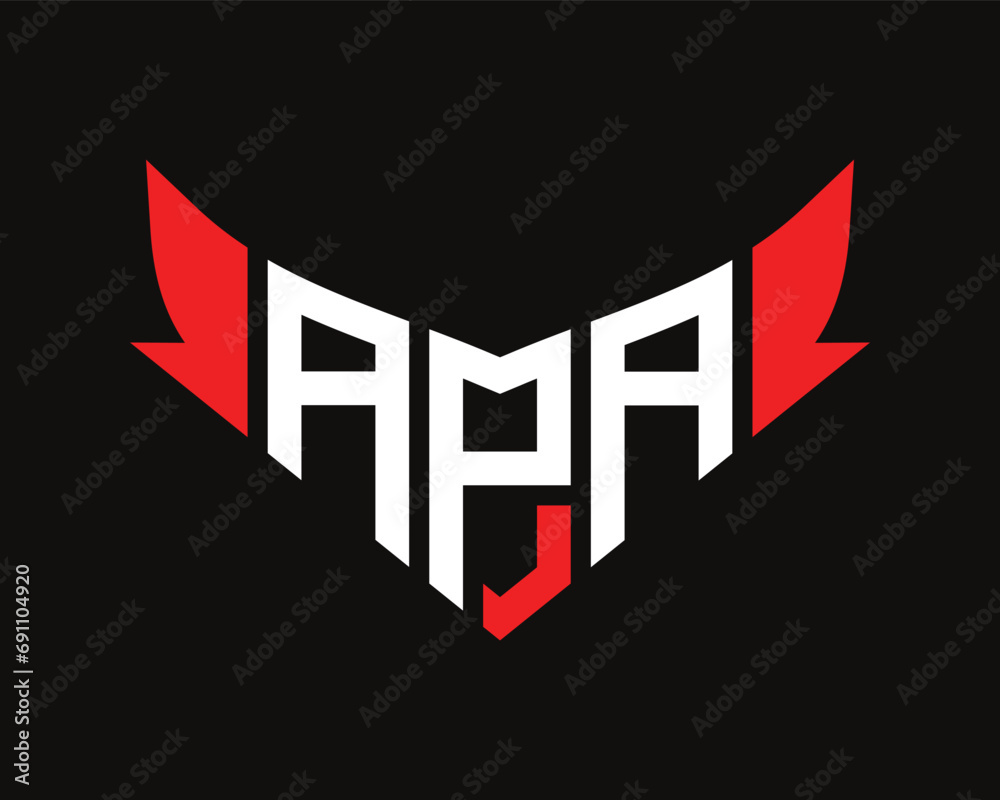 APA letter logo design. - obrazy, fototapety, plakaty 