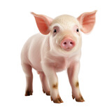 Baby pig looking at the camera-isolated background
