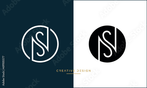 NS or SN Alphabet letters logo monogram photo