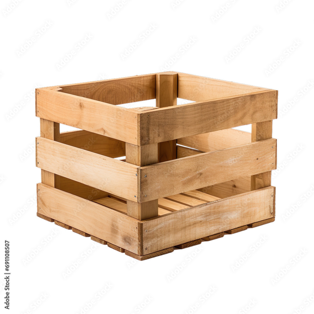 3d illustration of Shipping Wood Crates Box Transparent on a White Background 3d illustration of Shipping Wood Crates Box Transparent on a White Background