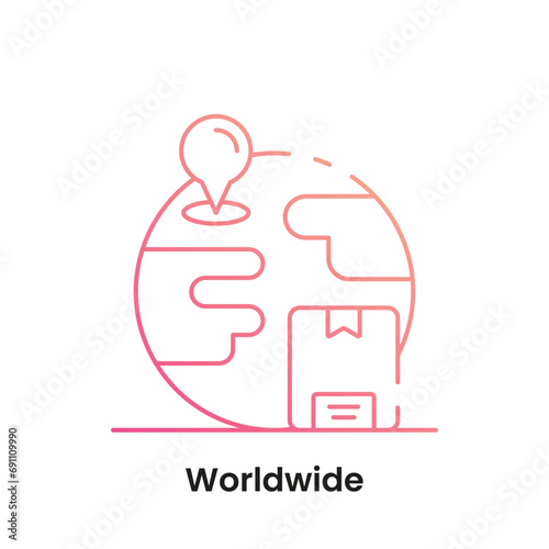 "Global Shipping Icons: Seamlessly Connect Your Business to the World with Worldwide Shipping Services"