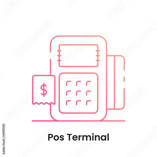 
"Effortless Transactions: Sleek POS Terminal Icon for Seamless Payments"