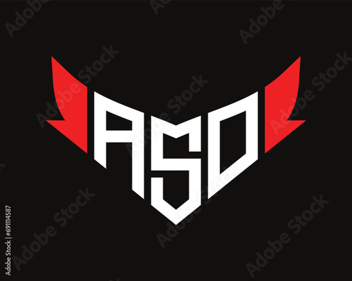 ASO letter logo design.