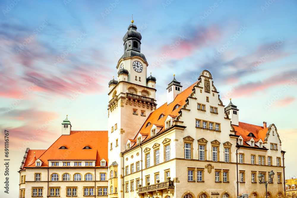 Fototapeta premium Rathaus, Altstadt, Döbeln, Sachsen, Deutschland 