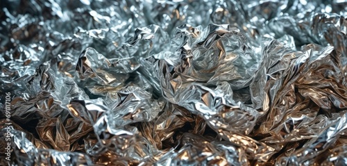  a pile of aluminum foil sitting on top of a pile of other metal foil on top of a pile of other metal foil.