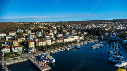 Malinska, Krk island, coast, sea, aerial view,  Croatia © Viktor