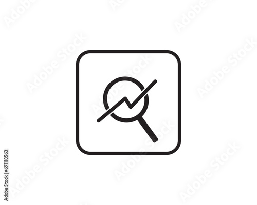 Analytics icon vector symbol design illustration.