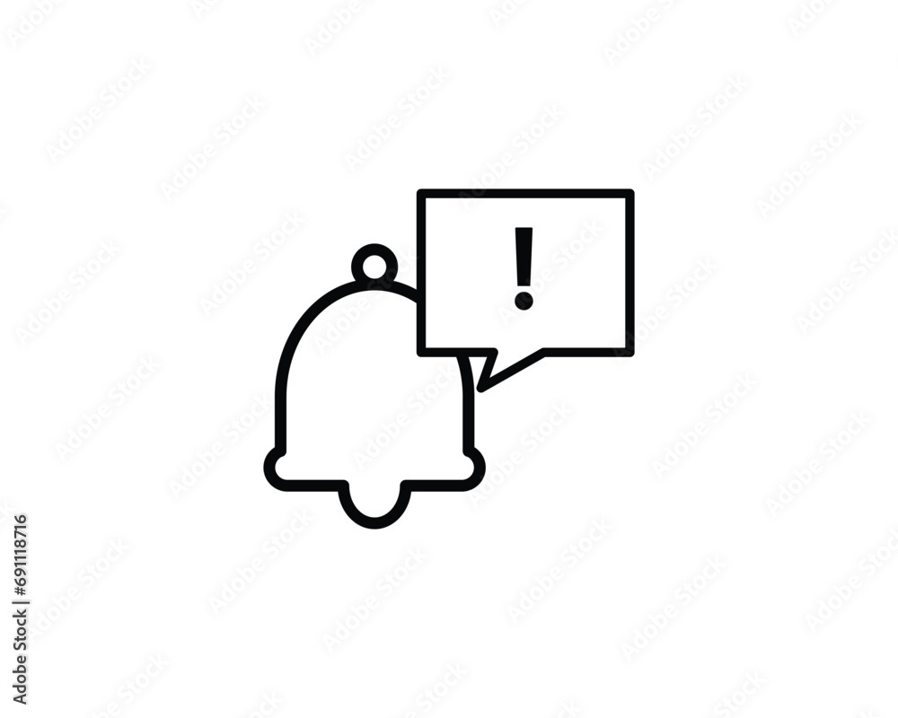 Bell notify icon vector symbol design illustration